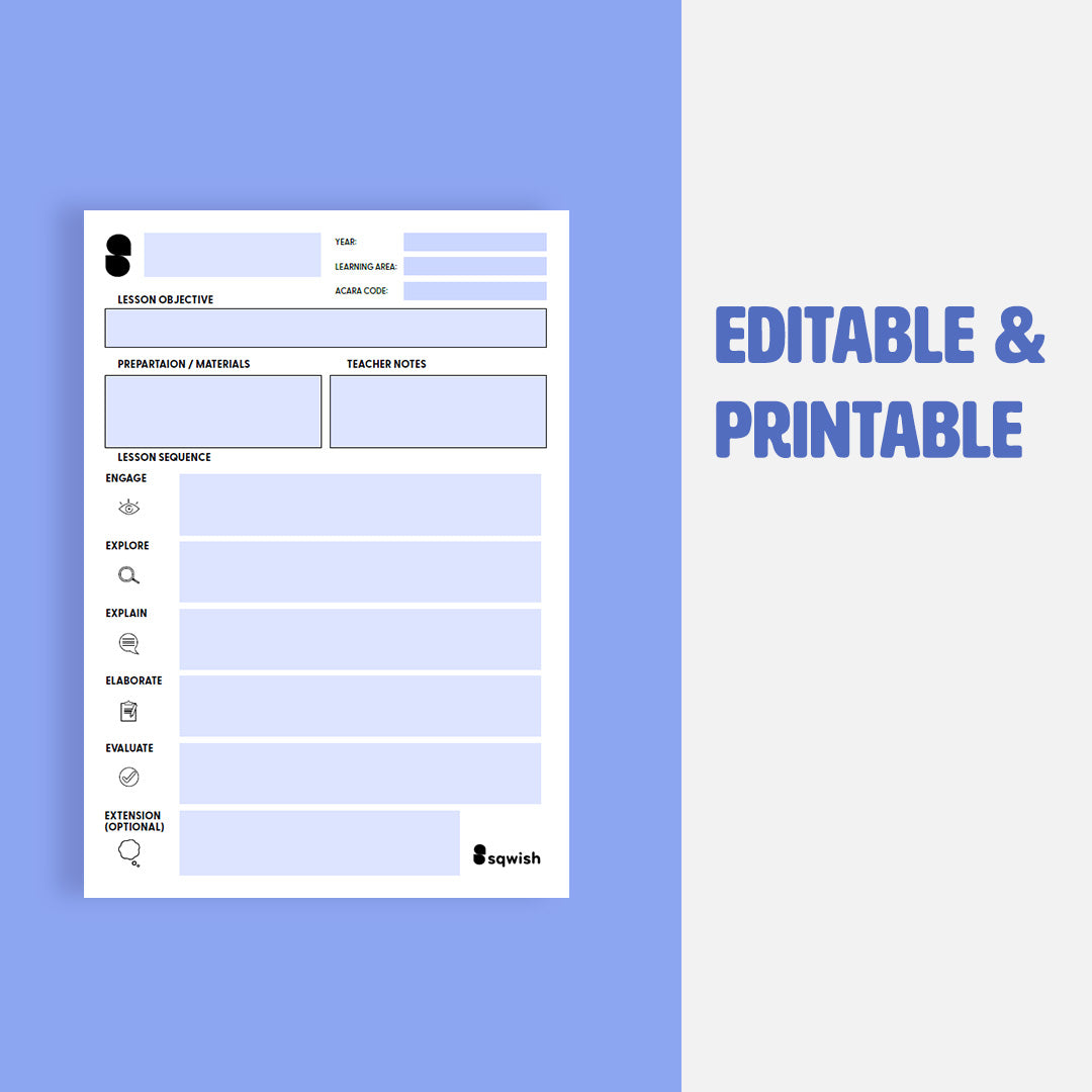 5Es Lesson Plan Template