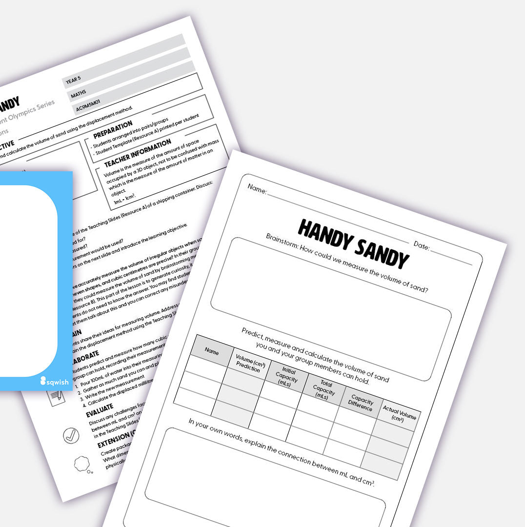 Year 5 - Handy Sandy (Measurement - Volume & Capacity)