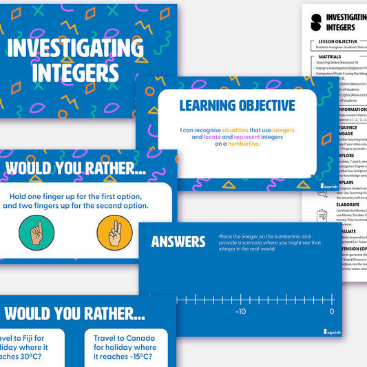 Year 6 - Investigating Integers