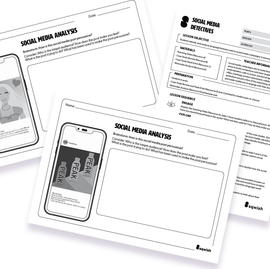 Year 5 - Social Media Detectives (Persuasive Devices)